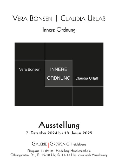 zur Ausstellung 'Innere Ordnung'